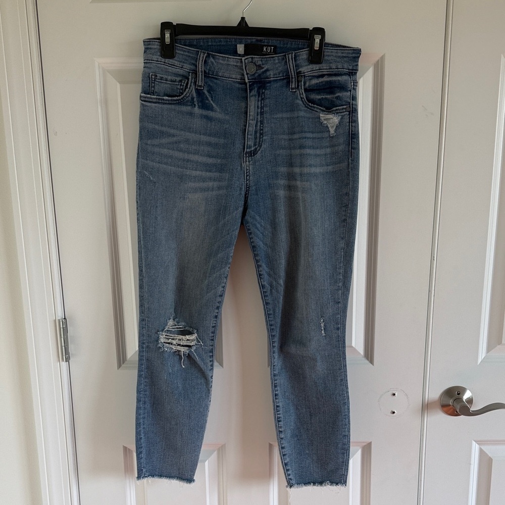 Kut from the Kloth connie High Rise Crop Skinny Jean Size 8